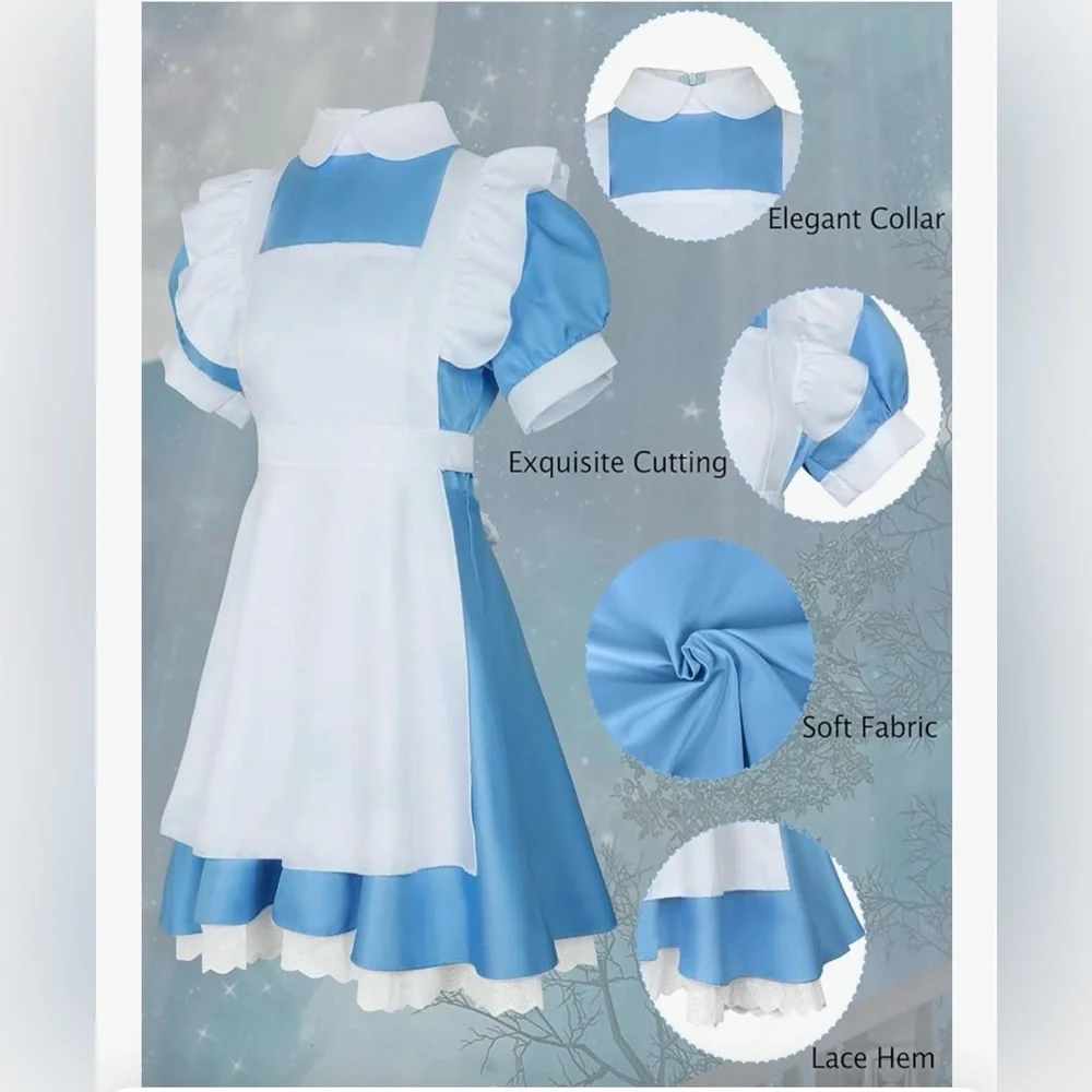 NWOT! Blue and White Maid Dress Costume